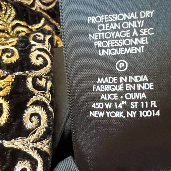 Alice + Olivia Black and Gold Mini Dress - Picture 7 of 10